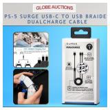 PS-5 SURGE USB-C TO USB BRAIDED DUALCHARGE CABLE
