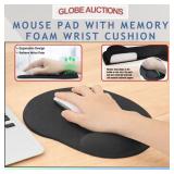 MOUSE PAD WITH MEMORY FOAM WRIST CUSHION