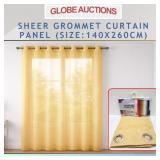 SHEER GROMMET CURTAIN PANEL (SIZE:140x260cm)