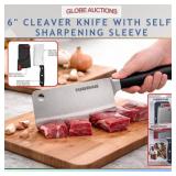 6-INCH CLEAVER KNIFE WITH SELF-SHARPENING SLEEVE