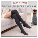 THIGH-HIGH SOCKS OVER KNEE