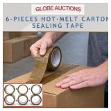 6-PIECES HOT-MELT CARTON SEALING TAPE