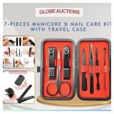 7-PCS MANICURE & NAIL CARE  KIT W/ TRAVEL CASE