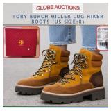 TORY BURCH MILLER LUG HIKER BOOTS,SIZE:8(MSP:$688)