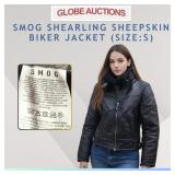 SMOG SHEARLING SHEEPSKIN BIKER JACKET (SIZE:S)