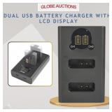 DUAL USB BATTERY CHARGER WITH LCD DISPLAY