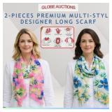 2-PIECES PREMIUM MULTI-STYLE DESIGNER LONG SCARF