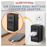 AIR CANADA DUAL WATTAGE CONVERTER ADAPTER