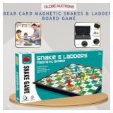 BEAR CARD MAGNETIC SNAKES & LADDERS BOARD GAME