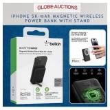 BELKIN 5000mAh MAGNETIC WIRELESS POWER BANK+STAND