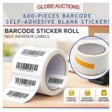 600-PIECES BARCODE SELF-ADHESIVE BLANK STICKERS