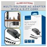MULTI-VOLTAGE AC ADAPTER WITH 4.9-FT CORD