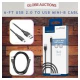 6-FT USB 2.0 TO USB MINI-B CABLE