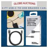4-FT USB-C TO USB BRAIDED CABLE