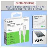 BELKIN 15-W BRAIDED USB TO USB-C CABLE