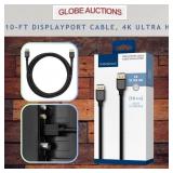 10-FT DISPLAYPORT CABLE, 4K ULTRA HD