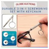 DURABLE 3-IN-1 SCREWDRIVER SET WITH KEYCHAIN