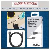 4-FT USB-C TO USB BRAIDED CABLE