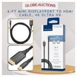 6-FT MINI DISPLAYPORT TO HDMI CABLE, 4K ULTRA HD