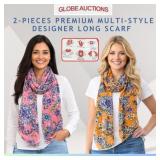 2-PIECES PREMIUM MULTI-STYLE DESIGNER LONG SCARF