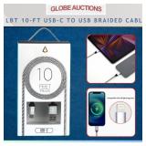 LBT 10-FT USB-C TO USB BRAIDED CABLE