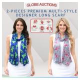 2-PIECES PREMIUM MULTI-STYLE DESIGNER LONG SCARF
