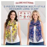 2-PIECES PREMIUM MULTI-STYLE DESIGNER LONG SCARF