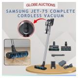 SAMSUNG JET-75 COMPLETE CORDLESS VACUUM(MSP:$799)