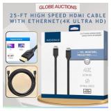 25-FT HIGH SPEED HDMI CABLE W/ ETHERNET(4K UHD)