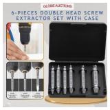 6-PIECES DOUBLE HEAD SCREW EXTRACTOR SET WITH CASE