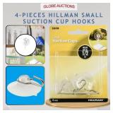 4-PIECES HILLMAN SMALL SUCTION CUP HOOKS