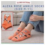 ALEXA ROSE ANKLE SOCKS (SIZE:9-11)