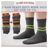 2-PAIR HEAVY DUTY WORK SOCKS (US SIZE:10-13)