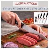 5-PIECE KITCHEN KNIFE & PEELER SET