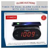TIMEX FM DUAL ALARMCLOCK RADIO W/ USB CHARGING