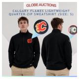 CALGARY FLAMES QUARTER-ZIP SWEATSHIRT (SIZE: S)