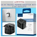 20-W TRAVEL POWER ADAPTER WITH 2 AC OUTLETS
