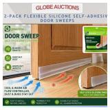 2-PACK FLEXIBLE SILICONE SELF-ADHESIVE DOOR SWEEPS