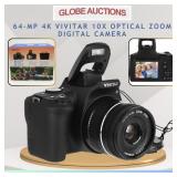 NEW 64-MP 4K 10X ZOOM DIGITAL CAMERA (MSP:$399)