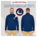 NEW VANCOUVER CANUCKS QUARTER-ZIP SWEATSHIRT(S: S)