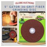 5' GATOR 36-GRIT FIBER GRINDING DISC