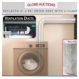 DEFLECTO 4' x 96' DRYER VENT WITH 2-CLAMPS