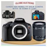 CANON EOS REBEL-T7 DSLR CAMERA W/ LENS (MSP:$699)