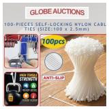 100-PIECES SELF-LOCKING NYLON CABLE TIES