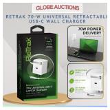 70-W USB-C WALL CHARGER,UNIVERSAL RETRACTABLE