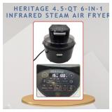 HERITAGE 6-IN-1 INFRARED STEAM AIR FRYER (AS IS)