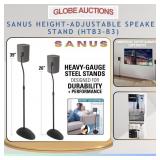 SANUS HEIGHT-ADJUSTABLE SPEAKER STAND (39' To 26')