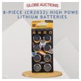 8-PCS HIGH POWER LITHIUM BATTERIES (CR2032)