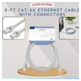 8-FT CAT-6A ETHERNET CABLE WITH CONNECTORS