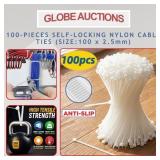 100-PIECES SELF-LOCKING NYLON CABLE TIES